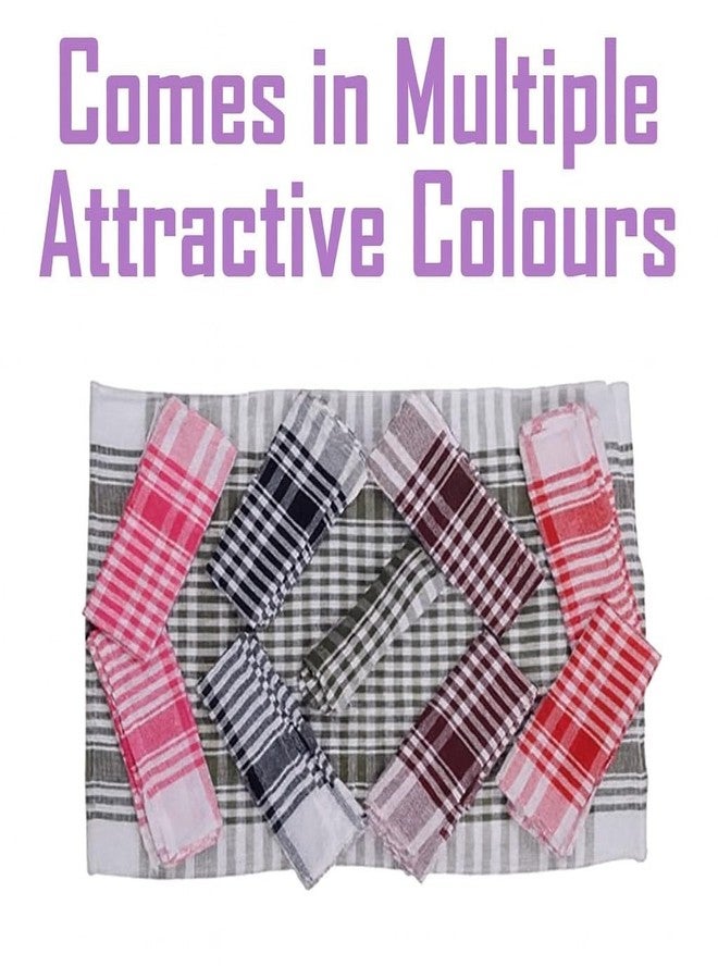 BLDM Reusable Cotton Cleaning Cloth | Multipurpose Kitchen Napkin | Table Wipe | Multicolour | Large Size 20x20 Inches | Pack of 12 - Image 4